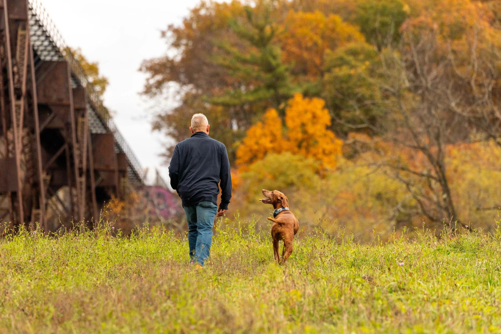 Pet and owner portrait showing their bond
